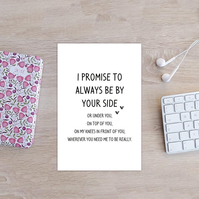 Dirty Naughty Anniversary Card for Him, Inappropriate Funny Valentines Day Birthday Card for Husband Boyfriend, Always Be By Your Side