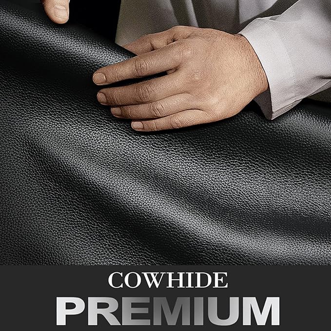 BOPai Genuine Leather Backpack for Men Multi-Function 15.6 inch Laptop Premium Executive Business Travel Friendly Smart Rucksack with USB Charging Anti Theft Large Capacity Office Classic Black