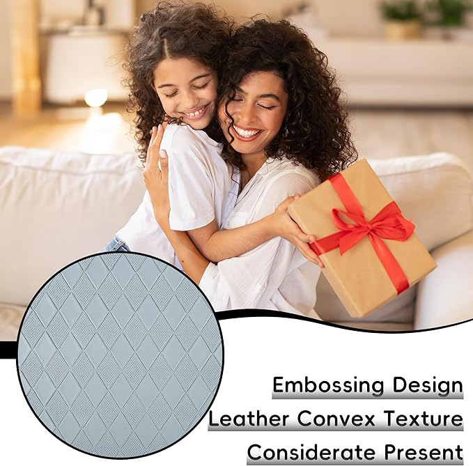 Lined Journal Notebook for Women Men, 192 Pages 100 GSM Thick Paper, Hardcover | Embossed Leather Journals for Writing, A5 College Ruled | Business, Work & School, 5.8"×8.5"(Blue)