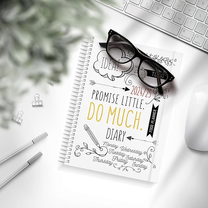 Doodle Academic Planner 2024-2025 | July 2024 - August 2025 | Weekly & Monthly Planner | Space for Creativity & Coloring | Planner stickers included | 120gsm paper