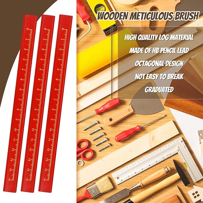 100 Pcs Carpenter Pencils, Octagonal Hard Black Carpenter Pencils for Woodworking Marking & Construction Plans