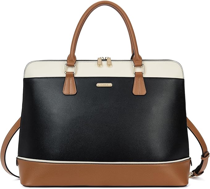 Telena Laptop Tote Bag for Women, 15.6 Inch Shoulder Tote Bag Leather Briefcase for Women, Large Capacity Handbag Bags