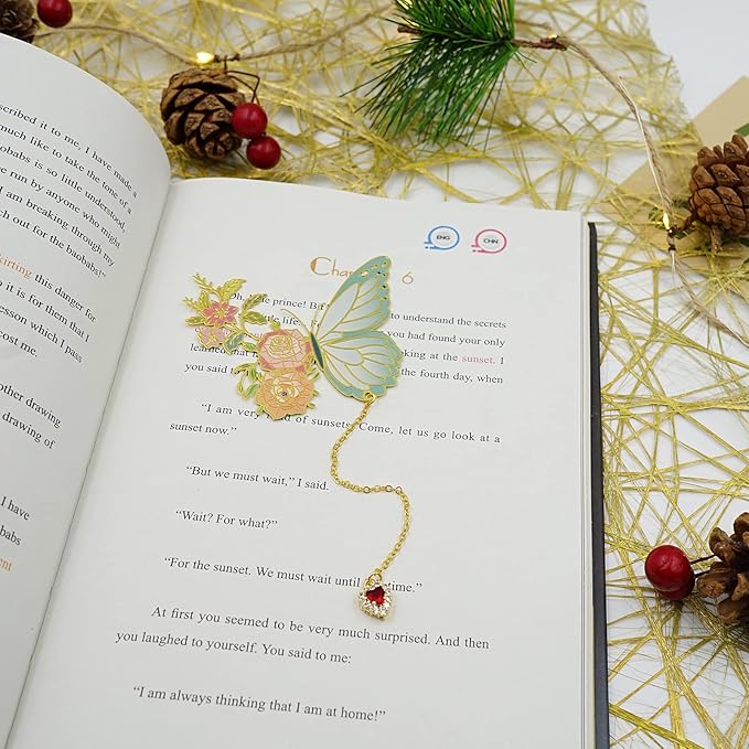Butterfly Bookmarks for Women,Cute Funny Metal Bookmark,Unique Gifts Book Markers for Women Book Lovers,Teacher Appreciation Gifts,Valentine Mother's Day Christmas New Year Birthday Gift