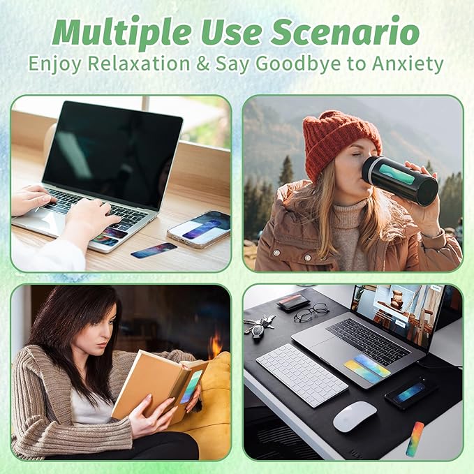 72 Pieces Anxiety Sensory Stickers with Storage Box - Calming Stickers for ADHD - 2 Textured Surface Adhesives - Sensory Strips for Office & Classroom Desk Relieve Adult & Teen Stress