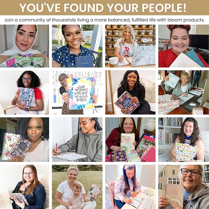 bloom daily planners Hardcover Contacts Address Password Book - Alphabetical Organizer with Tabs - 6β x 8.25" - Daydream Believer