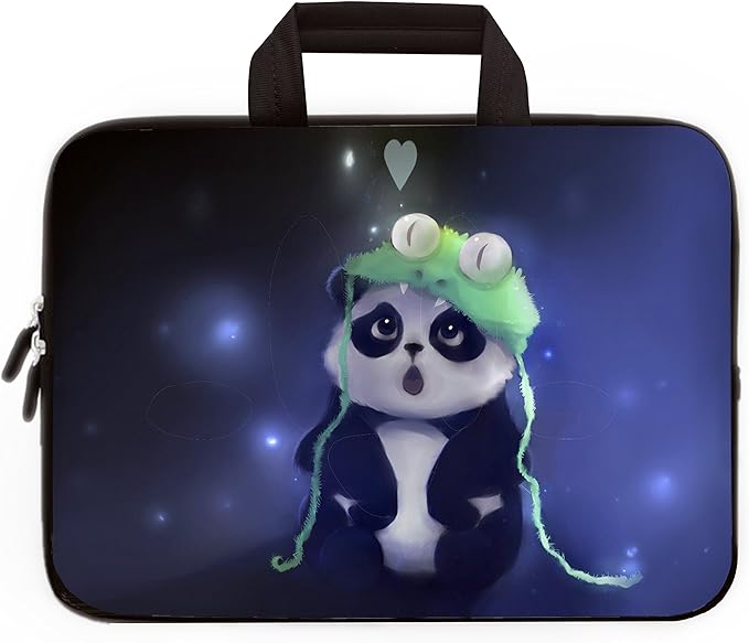 11 11.6 12 12.1 12.5 inch Laptop Carrying Bag Chromebook Case Notebook Ultrabook Bag Tablet Cover Neoprene Sleeve for Apple MacBook Air Samsung Google Acer HP DELL Lenovo Asus (Blue Panda)