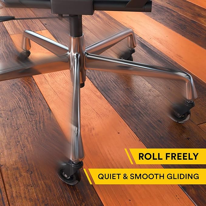 Office Chair Wheels | FIT IKEA Chairs ONLY| Soft 3" Computer Chair Caster Wheels Protect Your Hardwood Floors Better Than Any Office Chair Mat, Set of 5 Desk Chair Wheels, No Scratching or Marking.