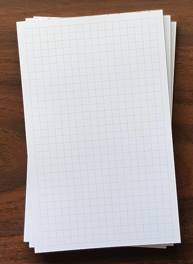 3 Pads - Graph Note Pad, 5" x 8", 50 Sheets, 1/4" Grid Spacing, Heavyweight, Very Nice Paper