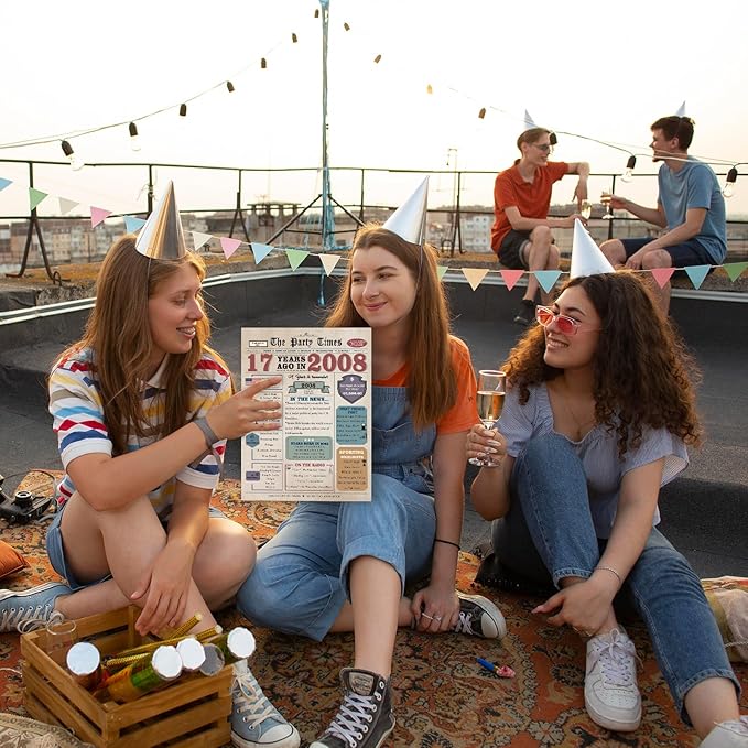 17th Birthday Card, Gifts for 17 Year Old Boy Girl, 17th Birthday Decorations for Son Daughter from Dad Mom