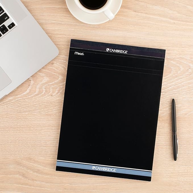 Cambridge Notebook, Business Notebook, 11" X 8.5", 70 Sheets, Quad Ruled, Wirebound, Ivory Paper (06194)