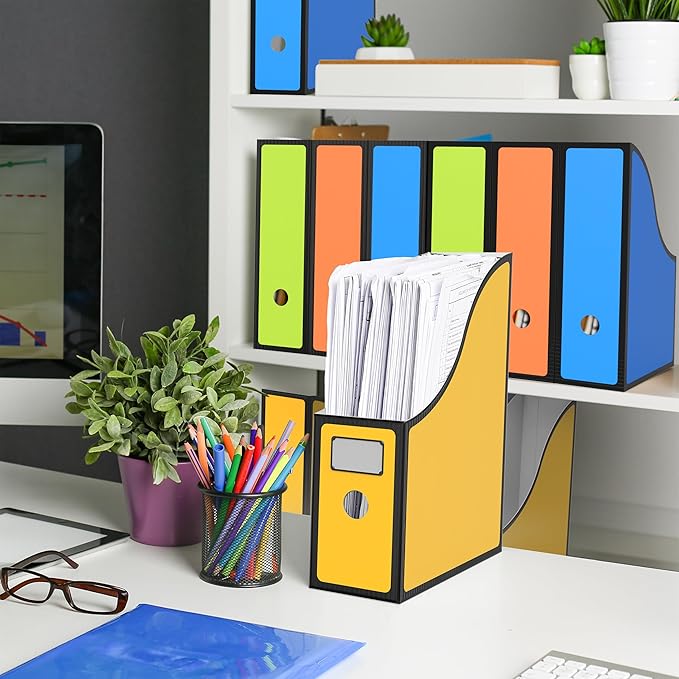 Simple Houseware Classroom Magazine File Holder Organizer Box - 6 Pack