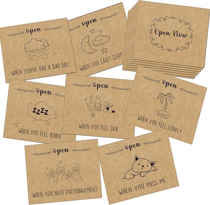 Open When Envelopes for Him Her, Romantic Long Distance Relationship Gift, Valentine's Day Aday Gifts, Going Away Envelopes Gift - 8 Envelopes