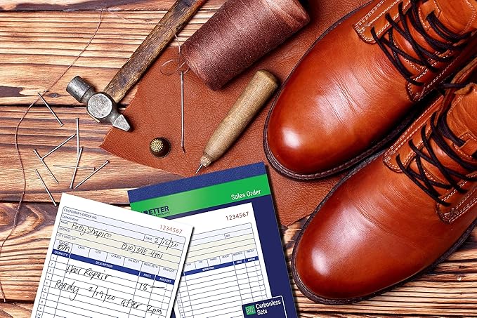 Better Office Products Large Sales Order Books, 6 Pack, 2-Part Carbonless (White/Canary Yellow), 5-7/16 x 8-7/16 inches, 50 Sets per Book, 300 Total Sets, 6 Books