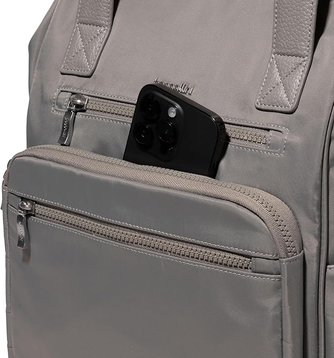 Baggallini Chelsea Laptop Backpack, Steel Grey Twill