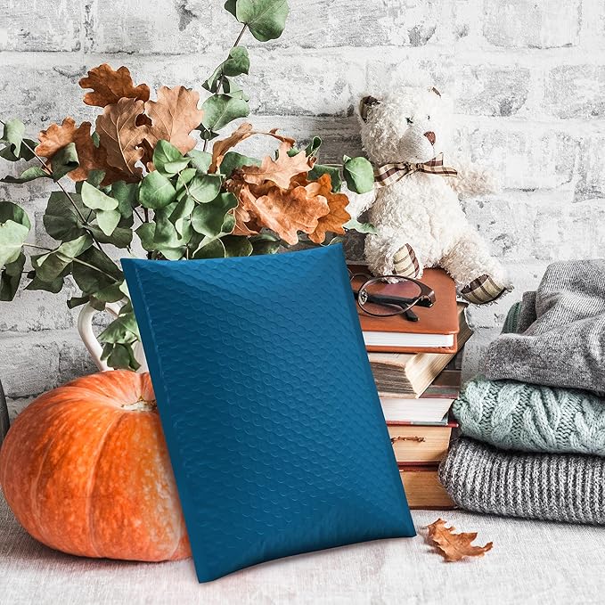 UCGOU Bubble Mailers 8.5x12 Inch Navy Blue 25 Pack Usable Size 8.5x11 Poly Padded Envelopes #2 Medium Mailing Opaque Packaging Postal Self Seal Waterproof Boutique Shipping Bags for Clothes Makeup