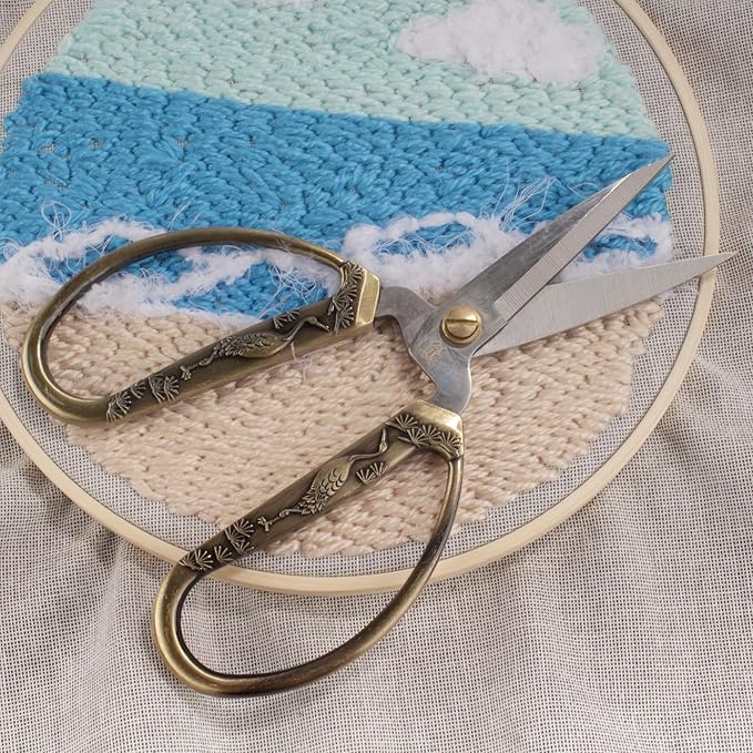 JubileeYarn Classic Chinese Small Embroidery Craft Scissors - Bronze - 3 Scissors