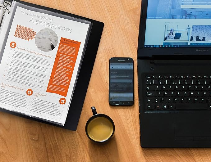 Office Werks 250 Sheet, Heavy Duty Clear Page Protectors 8.5"x11" for 3 Ring Binder, Plastic Sleeves, Durable Top Loading Paper with Reinforced Holes Archival Safe