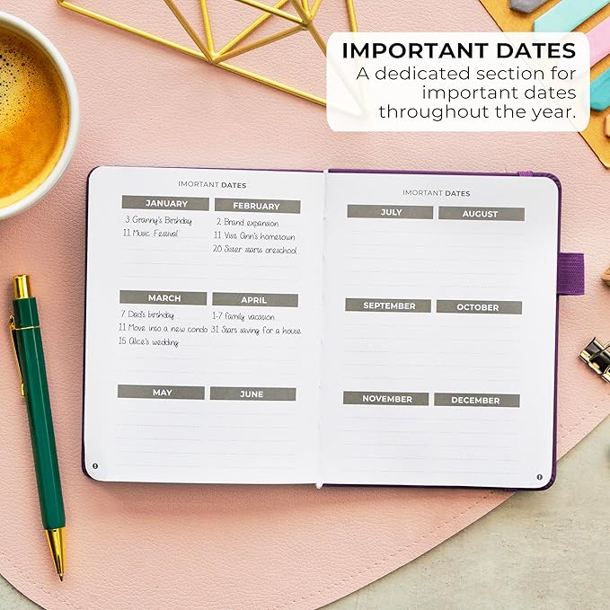 Clever Fox Address Book with alphabetic tabs - PU Leather Telephone and Address Book for Keeping Contacts Safe, Contact Organizer Journal, Small Size (4.0″ x 5.5″), Hardcover, Purple