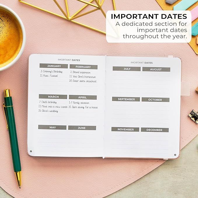 Clever Fox Address Book with alphabetic tabs - PU Leather Telephone and Address Book for Keeping Contacts Safe, Contact Organizer Journal, Small Size (4.0″ x 5.5″), Hardcover, Rose Gold