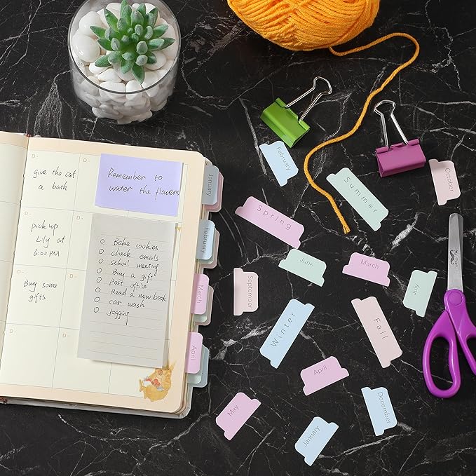 Mr. Pen- Monthly and Seasonal Tabs, 84 pcs, Planner Tabs, Monthly Tabs for Planners, Month Tabs for Planner, Monthly Planner Tabs, Planner Monthly Tabs, Monthly Stickers for Planners