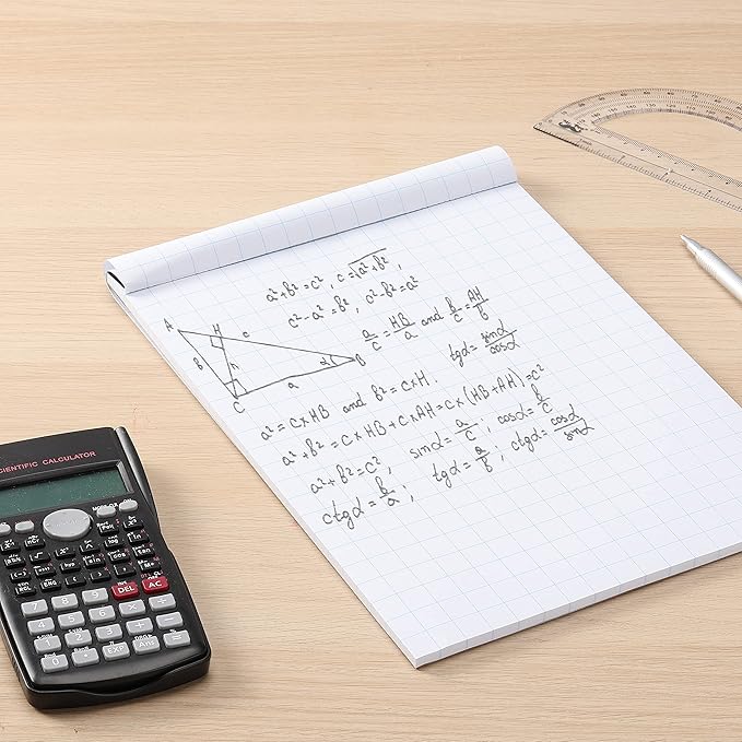 Mr. Pen- Graph Paper, 2x2 (2 Squares per inch), 8.5"x11", 55 Sheets, Grid Paper, Graphing Paper, Graph Paper Pad, Math Graph Paper, Grid Paper Pad, 1/2 Inch Graph Paper, Square Paper, Math Paper