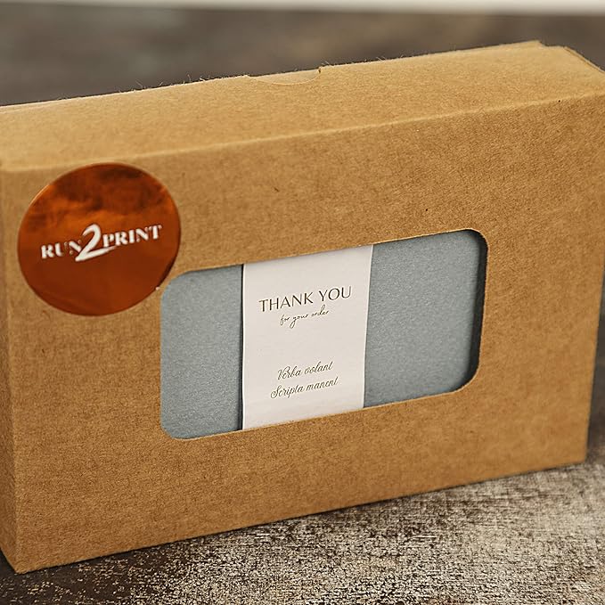 RUN2PRINT (36 Pack Thank You Cards With Envelopes & Foil Stickers - Elegant Dusty multicolored Emboss Gold Foil Pressed - Blank Notes Wedding, Bridal, Baby Shower, Business and Formal All Occasion Cards