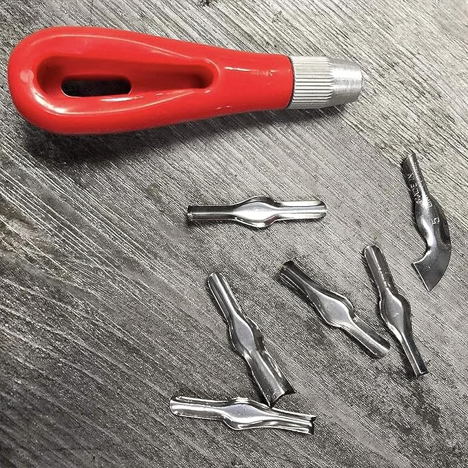 Stamp Carving Blocks (8 Rubber Blocks + Carving Tool)