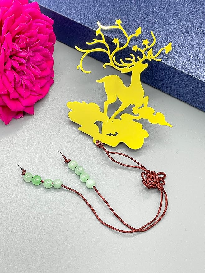 Metal Bookmark Deer Graduation Gift Father's Day Gift Party Favor Birthday Friendship Stationery Gifts for Book Lovers Teacher Student Girl Friends