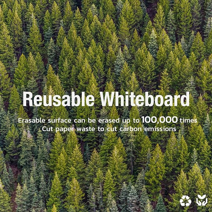 Magnetic Dry Erase Board: Small Fridge Whiteboard, Flexible Refrigerator Magnet White Board, Blank Writing Note Sheet with Kitchen Conversion Chart Magnet, 4 Markers & Eraser - 20 x 13