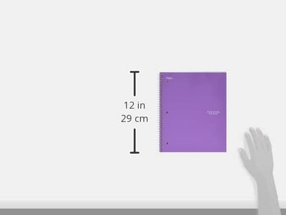 Five Star Spiral Notebook + Study App, 1 Subject, Graph Ruled Paper, Fights Ink Bleed, Water Resistant Cover, 8-1/2" x 11", 100 Sheets, Amethyst Purple (620000CF1)