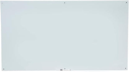 Large Glass Whiteboard Frameless Tempered Glass Dry Erase Board with Marker Tray for Interactive Office, Wall Mounted Frosted Glass Whiteboard (White, 72" x 40")