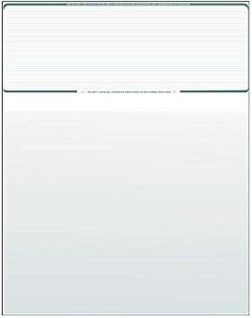 Compuchecks Check on Top Blank Check Paper - 500 Pack, Quick-Books & Laser Printer Compatible - Security Business Checks with Voucher - 8.5" x 11" Green Pinstripe