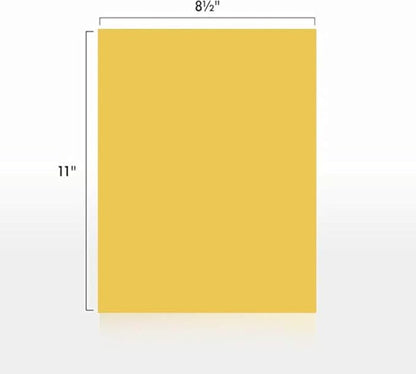Colored Copy Paper, 20 LB 8.5 X 11, 500 Sheets (Gold)