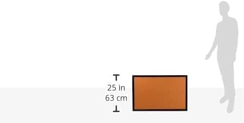 U Brands Cork Bulletin Board, 24'' x 36'', Black Wood Frame