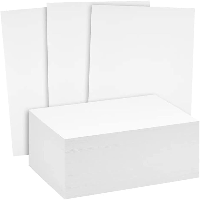 100 Pack of Thick Heavyweight Index Cards on 80lb Card Stock - Perfect for Note-Taking, Studying, and Organization - Ideal for Classrooms, Office, and Home Use (5x7, 100, Count), White