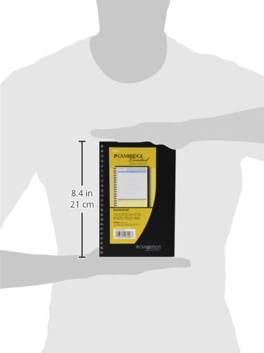 Cambridge Notebook, Business Notebook, 4-7/8" x 8", 80 Sheets, Legal Ruled, QuickNotes Notebook, Flexible Cover, Wirebound, Gray (06096)