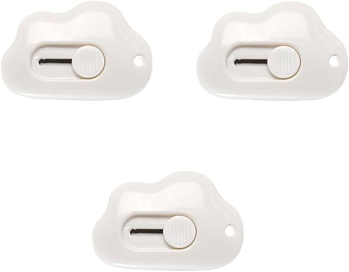 DOITOOL 3 Pieces Mini Utility Knives Cloud Shaped Box Cutter Mini Retractable Letter Opener Envelope Slitter Carton Opener Box Cutter with Hanging Hole for Office and Home Use