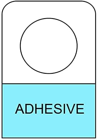 JINMI 7/8inch X 1-1/4inch Round Hole Self Adhesive Hanging Tabs Heavy Duty Clear Plastic Hang Tags Hook for Store Retail Display 1000 Pack