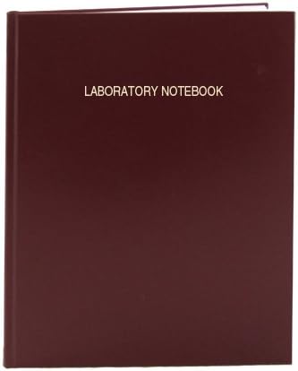 BookFactory Extra Large Lab Notebook/Laboratory Notebook - 96 Pages (.25" Grid), 8 7/8" x 13 1/2" (Oversized), Burgundy Imitation Leather Cover, Section Sewn Hardbound (LIRPE-096-OGR-A-LMT1