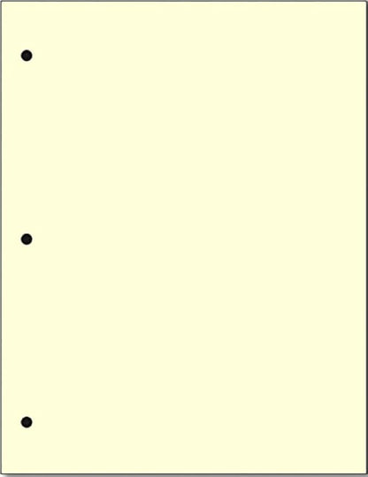 Copy And Printing Color Paper, 20 Lb. 3 Hole Punch 500 Sheets Per Ream. (Ivory)