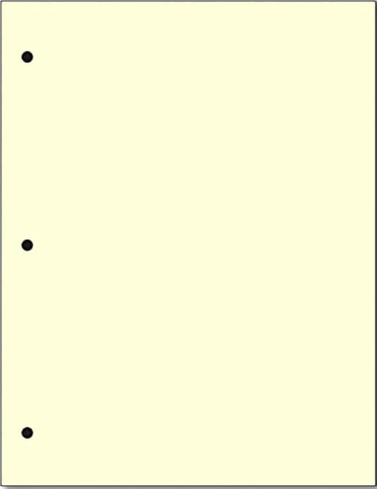 Copy And Printing Color Paper, 20 Lb. 3 Hole Punch 500 Sheets Per Ream. (Ivory)