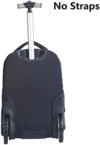 UNIKER Rolling Backpack without Straps for Boys, Roller Travel Bag,Wheeled Bookbag High School,Trolley Middle School Bag for Teens,Schoolbag with Wheels