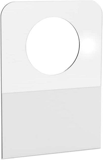 JINMI 7/8inch X 1-1/4inch Round Hole Self Adhesive Hanging Tabs Heavy Duty Clear Plastic Hang Tags Hook for Store Retail Display 1000 Pack