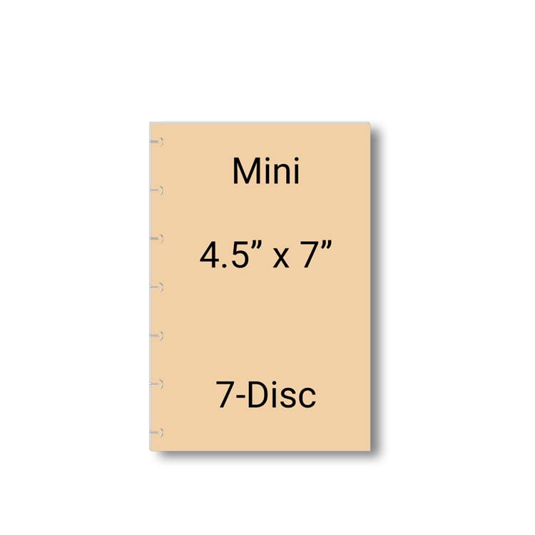 6 Clear Blank Binder Dividers for Discbound Planners Semi-Transparent (7-Disc Mini (4.5 x 7 in))