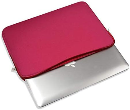 13" 14" Laptop Sleeve Case Bag Compatible with 13-14 Inch MacBook Air/MacBook Pro, MacBook Sleeve, Microsoft Surface Sleeve,14" Hp Dell Lenovo Laptop Sleeve Neoprene in Rose Red