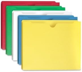 Smead File Jacket, Reinforced Straight-Cut Tab, 2" Expansion, Letter Size, Assorted Colors, 10 per Pack (75688)