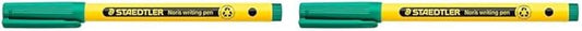 STAEDTLER Fineliner Noris writing pen green (Pack of 2)