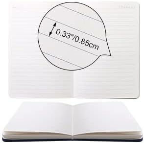 Lined Refill Paper for Hardcover Leather Notebook, A5 Refill Page for Refillable Notebook with Pocket, 240 Pages Notebook Paper with Ribbon Bookmark