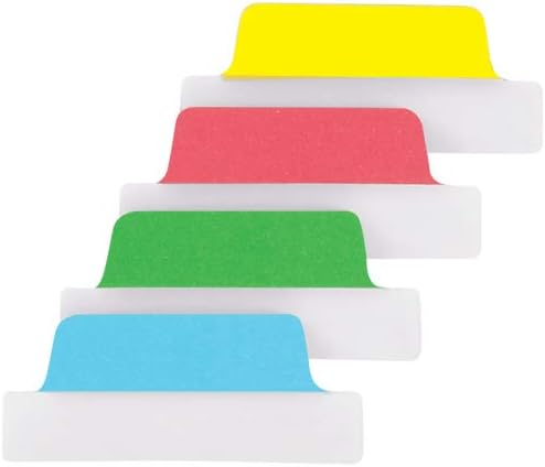 Avery Ultratabs Repositionable Margin Tabs, Two-Side Writable Index Tabs, 21/2" X 1", Assorted Primary Colours, 48 Tabs (74866)
