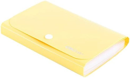 Expanding File Folder, Subdivision Accordion File Folder Mini Organizer PP Wallet for Cards,Coupons,Receipt,Tax Item or Changes,7x4.5 Inches,12 Pockets with Tabs and Check Case(Yellow)